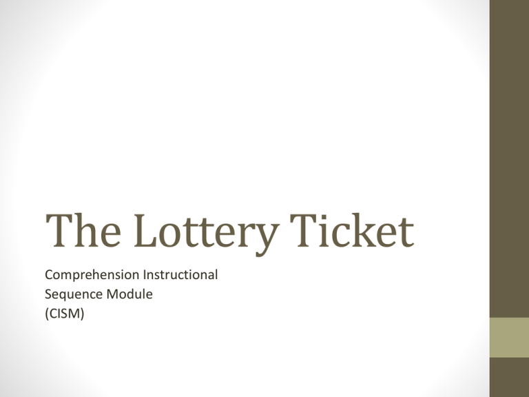 Long Response Answers for "The Lottery Ticket" Available on No1Jili